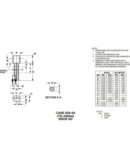 10 Piezas Transistor N-Channel MPF102 Bridgold TO-92