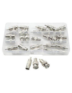 Kit de Conectores de Conversión BNC a RCA 30 Piezas XLX