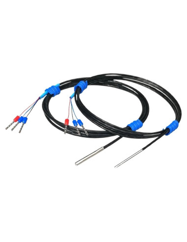 Sensor de Temperatura PT100 QFDRRFIJT 1m Sonda RTD Impermeable