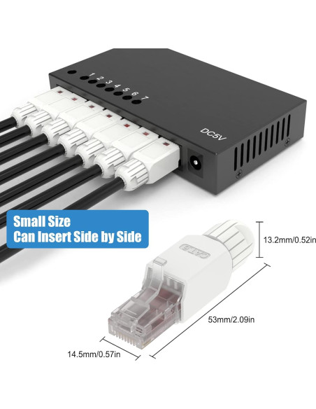 Conector RJ45 CAT6 sin herramienta VCELINK - 24 unidades