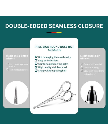 Recortador de Vello Nasal DEOU D-2026 Acero Inoxidable