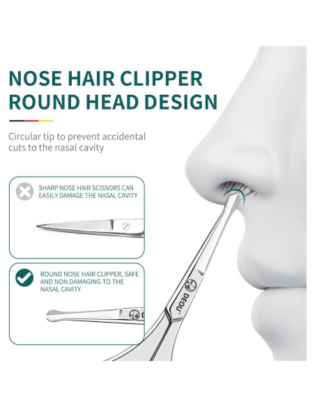 Recortador de Vello Nasal DEOU D-2026 Acero Inoxidable