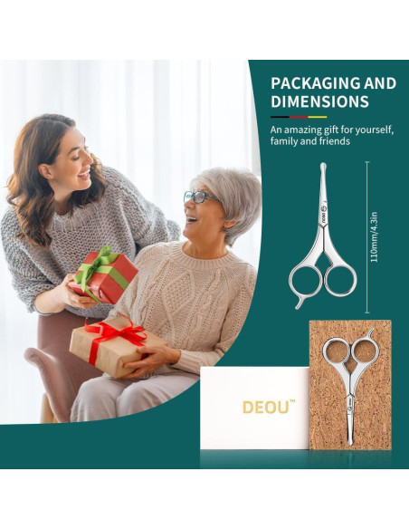 Recortador de Vello Nasal DEOU D-2026 Acero Inoxidable