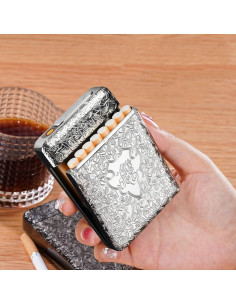 Estuche de Cigarrillos con Encendedor USB 2 en 1 CKKC 2