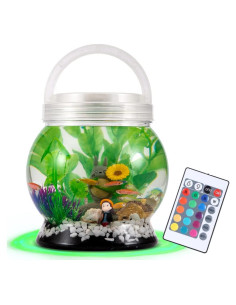 Acuario LED 20 Colores LA KEN DU 1.89L Decoraciones Betta