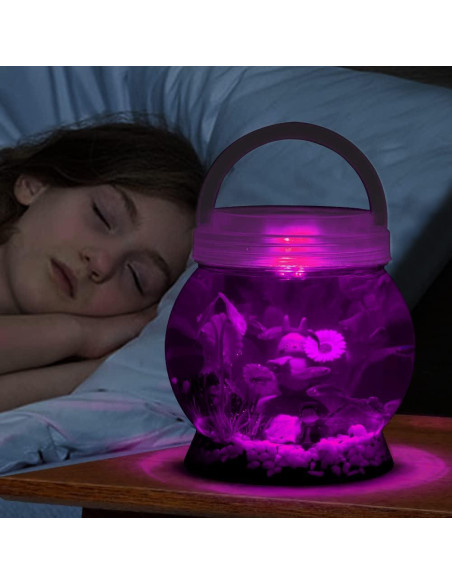 Acuario LED 20 Colores LA KEN DU 1.89L Decoraciones Betta