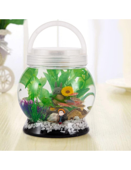 Acuario LED 20 Colores LA KEN DU 1.89L Decoraciones Betta