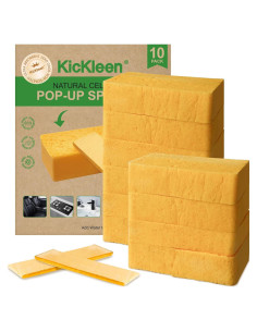 Esponjas Compostables Kickleen Pop-Up 10 Unidades 12.7x8.9 cm
