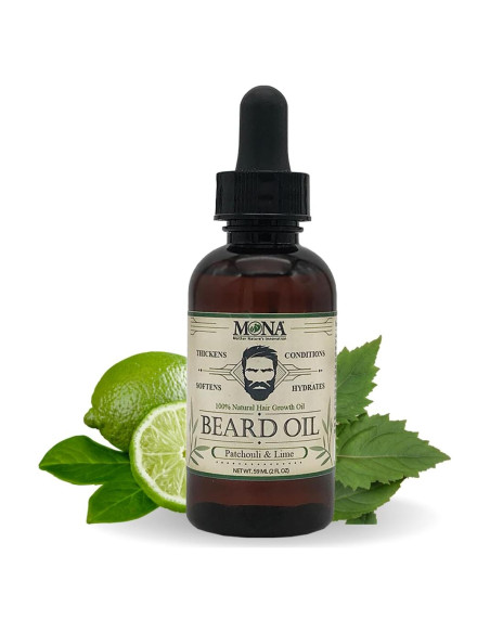 Aceite para Barba Mona Brands 59.15 ml - Pachulí y Lima