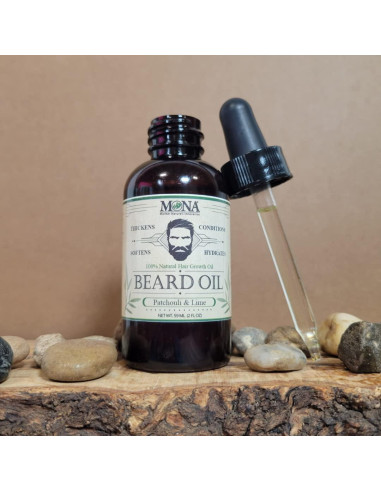 Aceite para Barba Mona Brands 59.15 ml - Pachulí y Lima