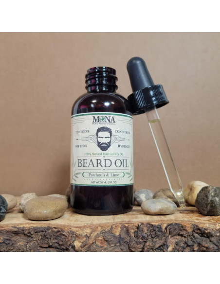 Aceite para Barba Mona Brands 59.15 ml - Pachulí y Lima