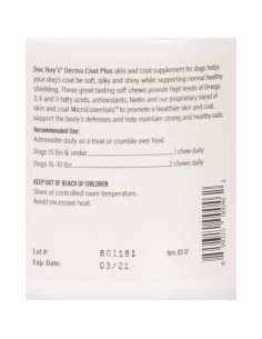 Suplemento para Piel y Pelaje Doc Roy's Revival 120 masticables 2