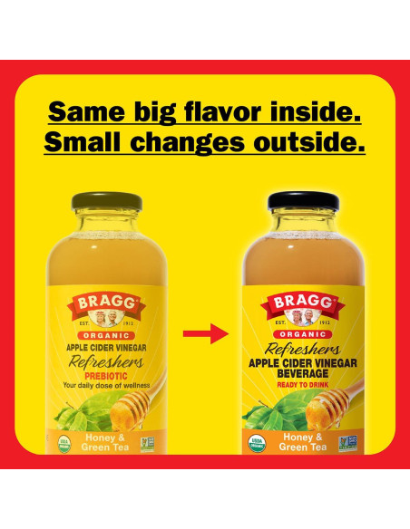 Bragg Vinagre de Sidra de Manzana Crudo Miel y Té Verde 2x480ml