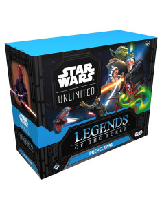 Caja de Prerelease Star Wars Unlimited Leyendas de La Fuerza - 6 Paquetes de Mejora y Tarjetas Exclusivas