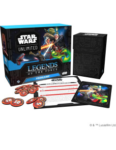 Caja de Prerelease Star Wars Unlimited Leyendas de La Fuerza - 6 Paquetes de Mejora y Tarjetas Exclusivas 2