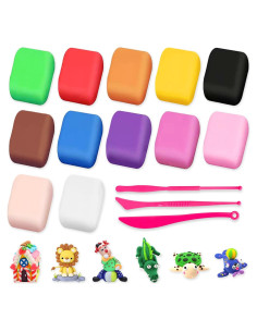 Kit de Arcilla Ultra Ligera Wolwefa - 12 Colores No Tóxica