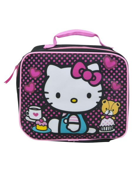 Bolsa de Almuerzo Aislada Hello Kitty Fast Forward Negra 4.66L