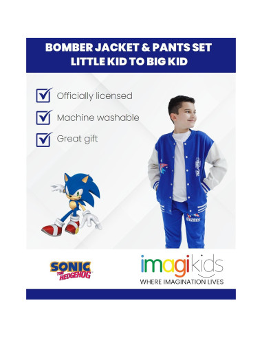 Conjunto Chaqueta y Pantalones Jogger SEGA Sonic Niños 4-16