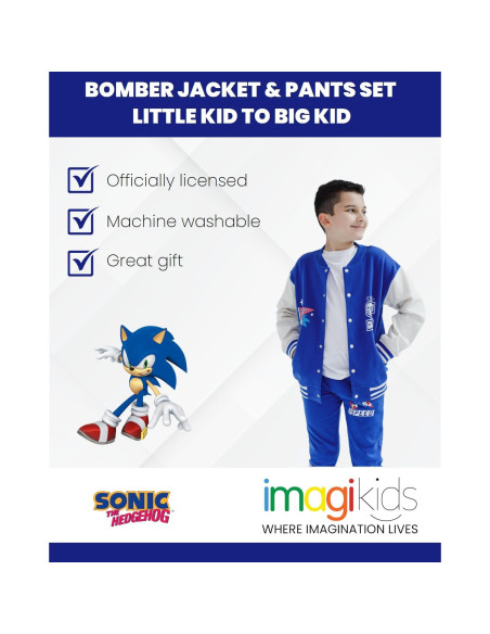 Conjunto Chaqueta y Pantalones Jogger SEGA Sonic Niños 4-16