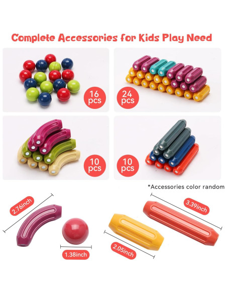 60 Piezas Juguetes Magnéticos Sisxmif para Niños 3 a 8 Años