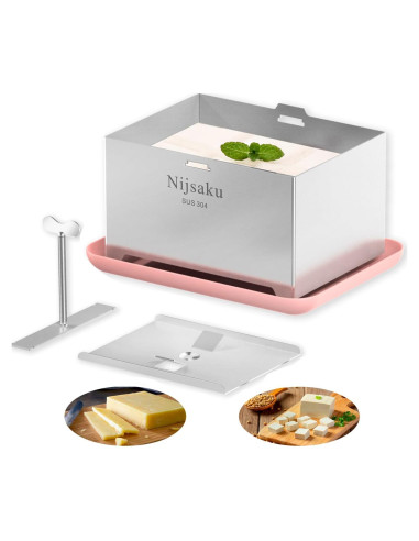 Prensa de Tofu Nijsaku de Acero Inoxidable 16x12 cm