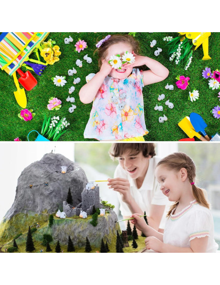 50 Mini Vacas Luminiscentes de Resina Leinuosen para Jardín