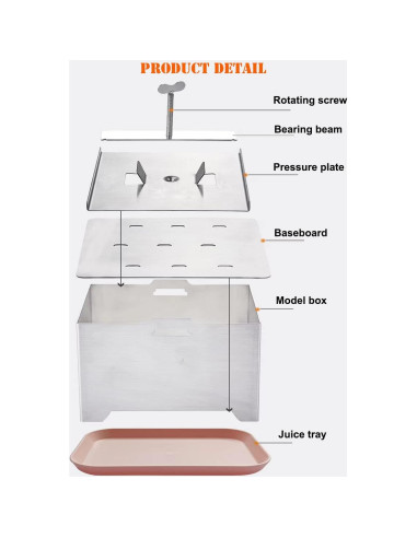 Prensa de Tofu Nijsaku de Acero Inoxidable 16x12 cm