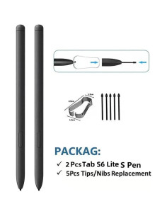 2 Stylus S Pen Reemplazo para Samsung Galaxy Tab S6 Lite Gris 2
