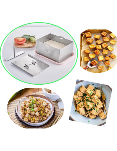 Prensa de Tofu Nijsaku de Acero Inoxidable 16x12 cm