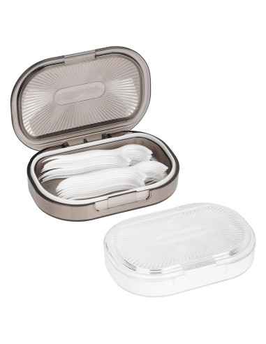 Organizadores de Hisopos de Algodón Adorila - 2 Piezas Portátiles