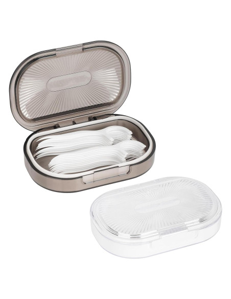 Organizadores de Hisopos de Algodón Adorila - 2 Piezas Portátiles