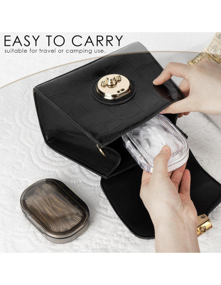 Organizadores de Hisopos de Algodón Adorila - 2 Piezas Portátiles