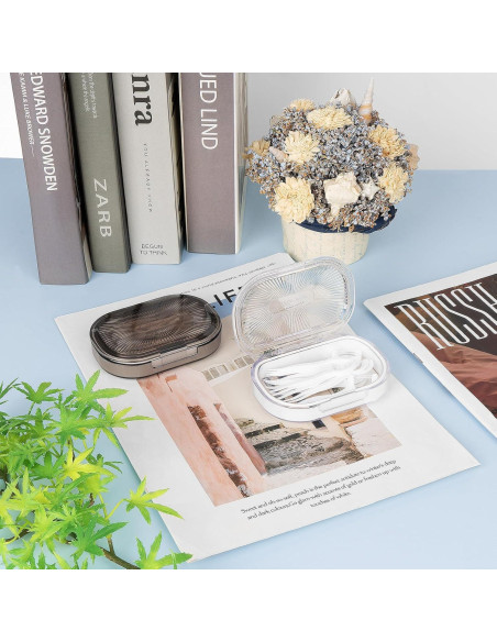 Organizadores de Hisopos de Algodón Adorila - 2 Piezas Portátiles