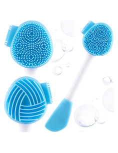 Exfoliador Facial de Silicona YALOJE Azul 14.8cm 1 pieza