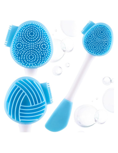 Exfoliador Facial de Silicona YALOJE Azul 14.8cm 1 pieza
