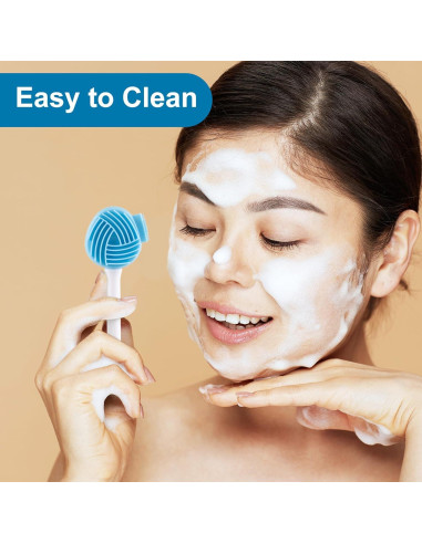 Exfoliador Facial de Silicona YALOJE Azul 14.8cm 1 pieza