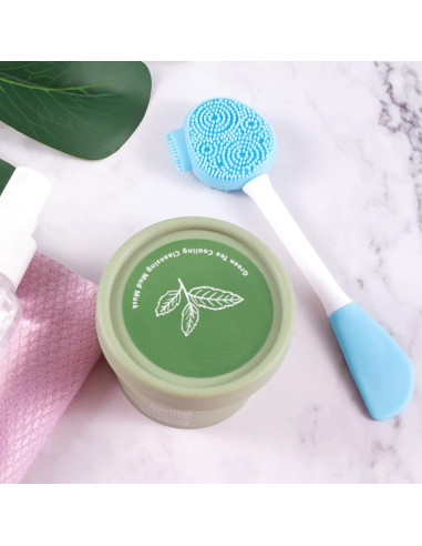 Exfoliador Facial de Silicona YALOJE Azul 14.8cm 1 pieza