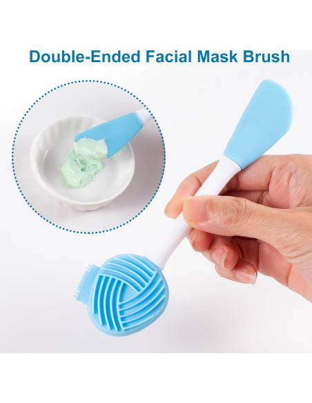 Exfoliador Facial de Silicona YALOJE Azul 14.8cm 1 pieza