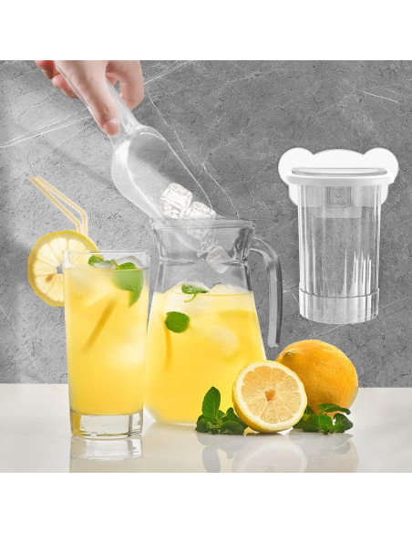 Cuchara de Hielo con Soporte Yitexin - Plástico Blanco Multifuncional