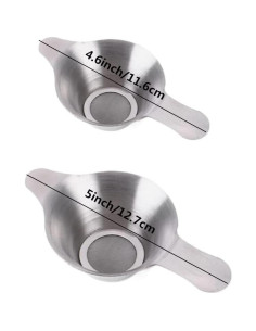 Paquete de 2 Coladores de Té UQUABESO de Acero Inoxidable 2