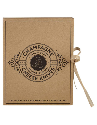 Juego de cuchillos para queso Santa Barbara - 4 piezas dorado