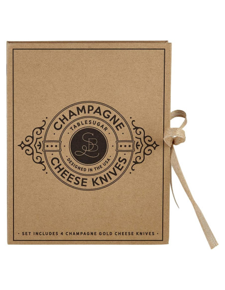 Juego de cuchillos para queso Santa Barbara - 4 piezas dorado