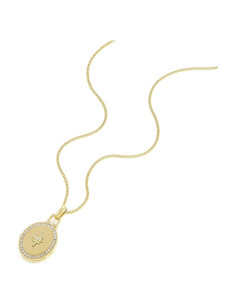 Collar de cadena con colgante dorado Fossil para mujeres