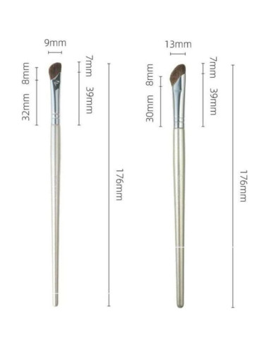 Brocha de Contorno Angulada Zenarao para Nariz y Mejillas