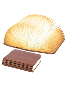 Lámpara de Libro Plegable XIUDI LED Madera 10x8cm 8 Colores