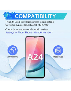 Bandeja de tarjeta SIM para Samsung Galaxy A24 - BESJMYT 2