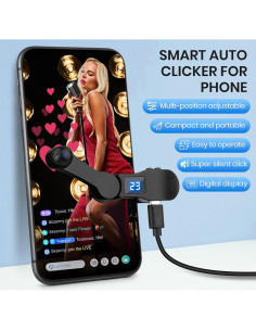 Auto Clicker para Teléfono Inteligente ghkeji Negro - Clics Rápidos 2