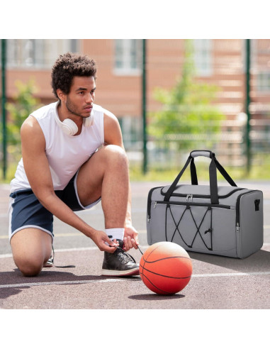 Bolsa de Zapatillas de Viaje Gris para 4 Pares hasta Talla 14