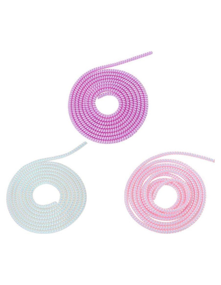 3 Protectores de Cable Espiral Multicolor 1.55m GANPUB