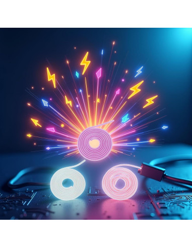 3 Protectores de Cable Espiral Multicolor 1.55m GANPUB